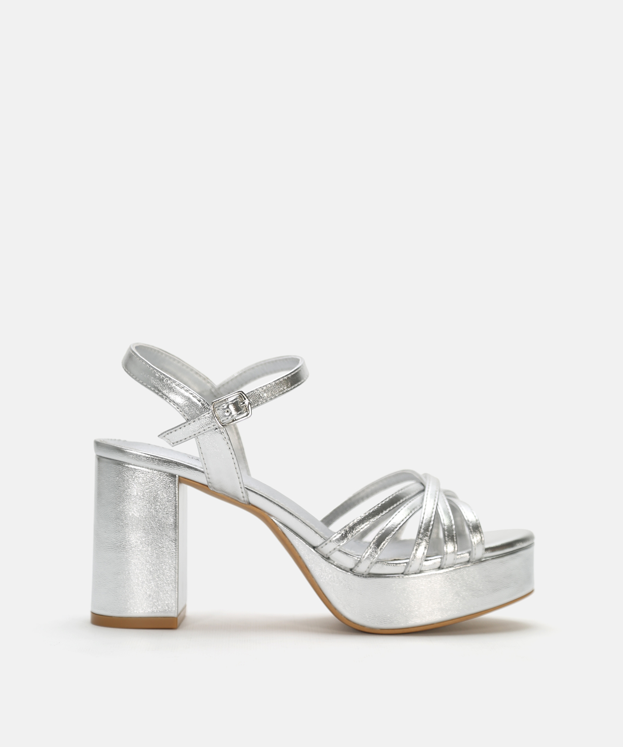 Sandalia plataforma multitiras